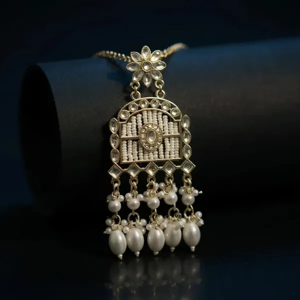 Silver_Regal_Pearl_&_Kundan_Handcrafted_Arch_Earrings