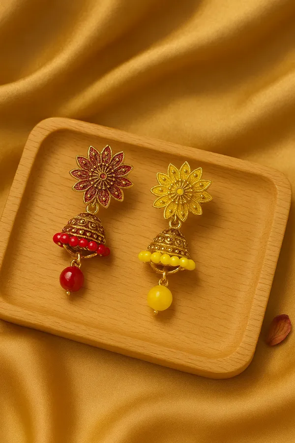 Red_&_Yellow_Handcrafted_Combo_Gold-Plated_Festive_Ethnic_Jewellery_Jhumka_Earrings_(Pack_Of_2)