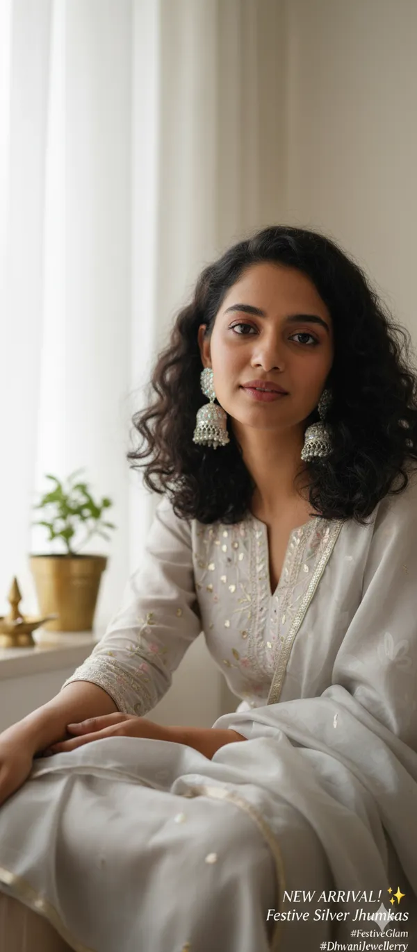 Silver_Elegant_Opal_&_Festive_Ethnic_Design_Jhumka_Earrings