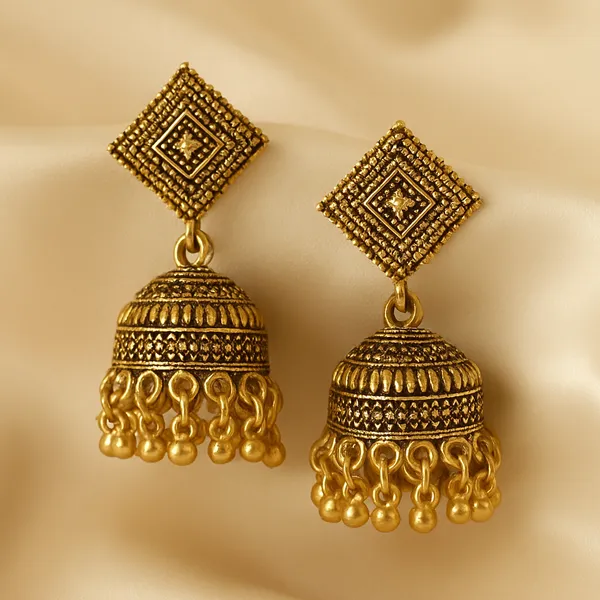 Antique_Gold_Tone_Traditional_Handcrafted_Ethnic_Dome_Drops_Jhumka_Earrings