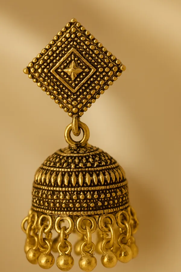 Antique_Gold_Tone_Traditional_Handcrafted_Ethnic_Dome_Drops_Jhumka_Earrings