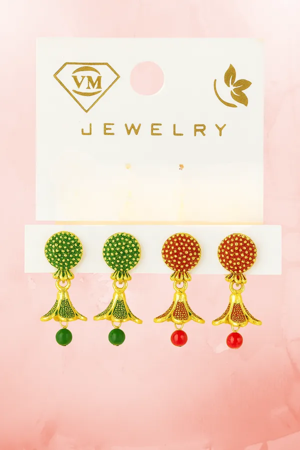 Red_&_Green_Traditional_Twin-Tone_Festive_Looks_Earrings_(Pack_Of_2)