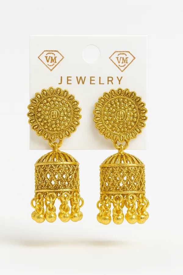 Antique_Gold_Sunburst_Premium_Handcrafted_Collection_Jhumka_Earrings