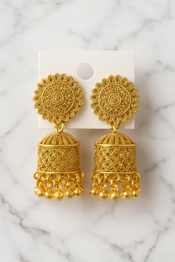 Antique_Gold_Sunburst_Premium_Handcrafted_Collection_Jhumka_Earrings