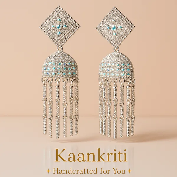 Silver_Noor_Jhalar_Chandeliers_Earrings