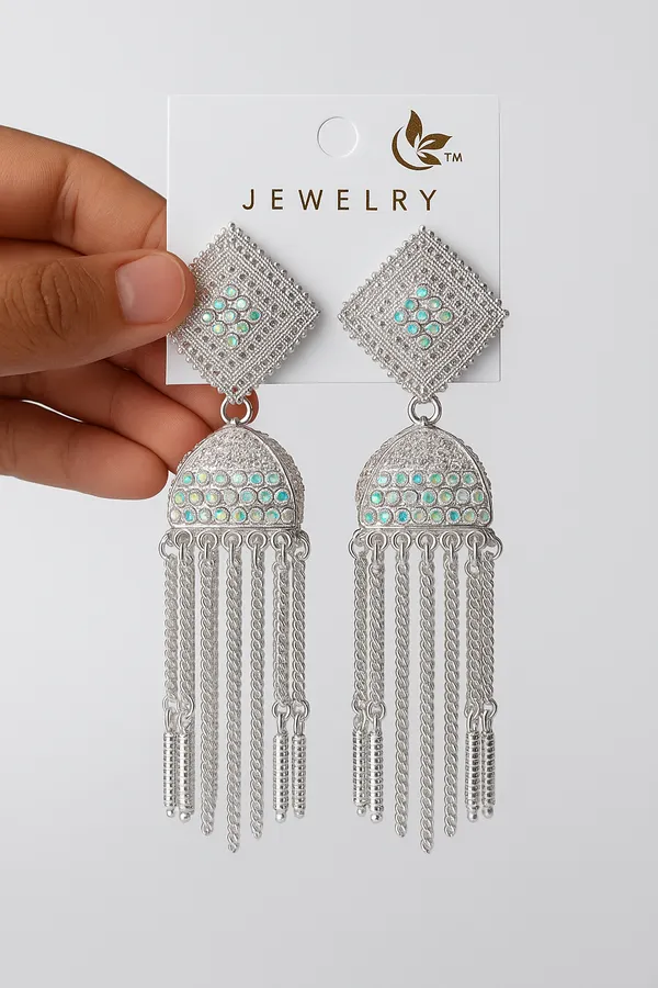 Silver_Noor_Jhalar_Chandeliers_Earrings