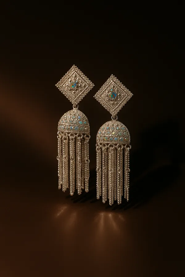 Silver_Noor_Jhalar_Chandeliers_Earrings
