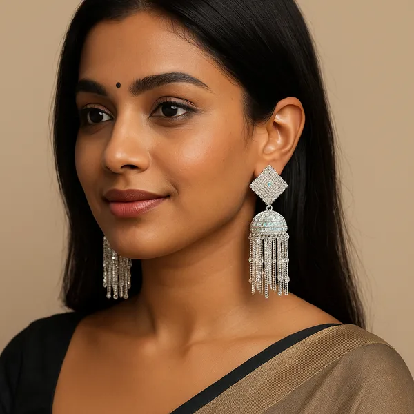 Silver_Noor_Jhalar_Chandeliers_Earrings