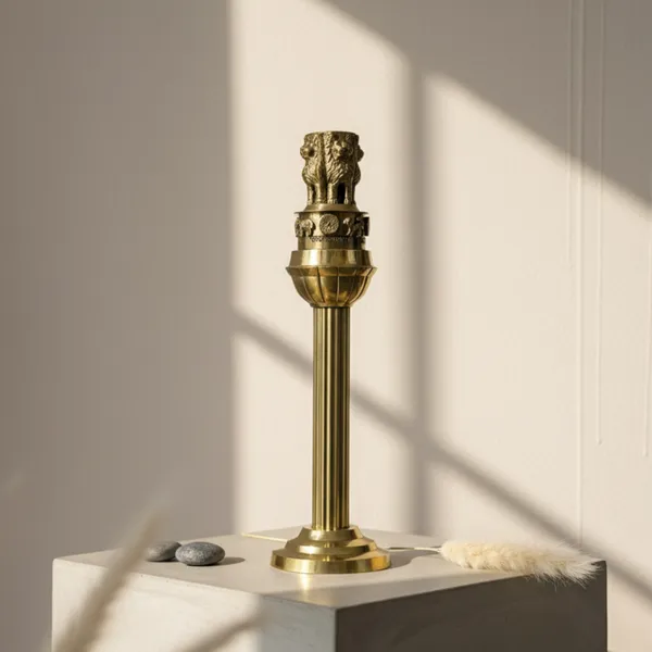 Golden_Brass_Premium_&_Elegant_Ashoka_Pillar_Idol_For_Home_Vastu_Treatment