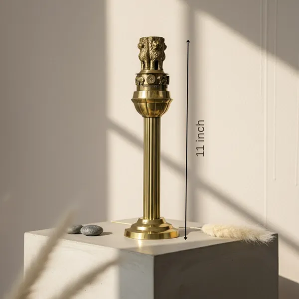 Golden_Brass_Premium_&_Elegant_Ashoka_Pillar_Idol_For_Home_Vastu_Treatment