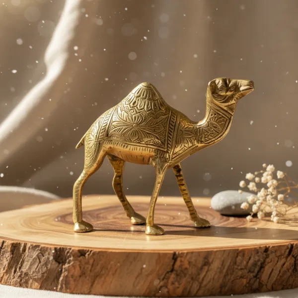 Golden_Brass_Premium_&_Elegant_Camel_Idol_For_Home_Vastu_Treatment