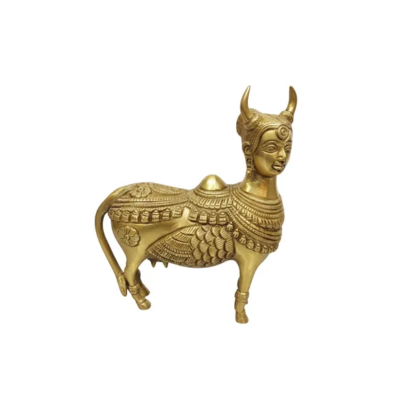 Golden_Brass_Premium_&_Elegant_Kamdhenu_Cow_Idol_For_Home_Vastu_Treatment