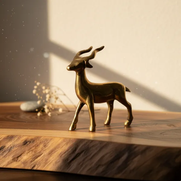 Golden_Brass_Premium_&_Elegant_Standing_Deer_Idol_For_Home_Vastu_Treatment