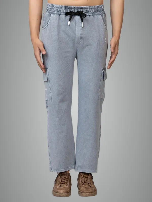 Grey_Cotton_Cargos_For_Men