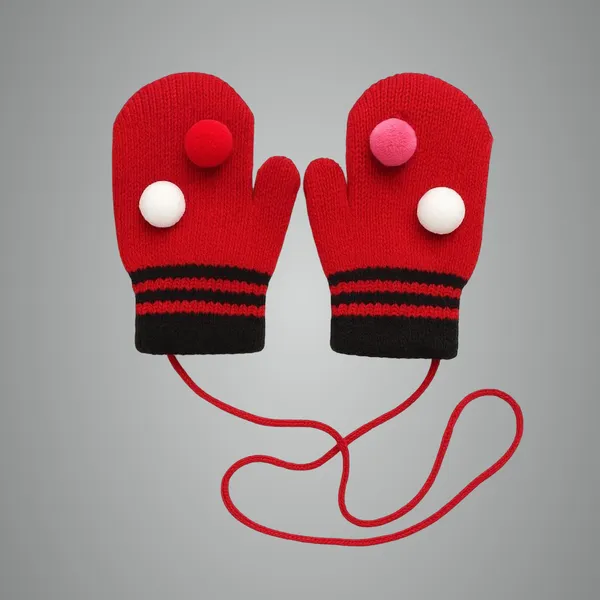 Red_&_Black_Wool_Blend_Glove_For_Baby_Boys_&_Baby_Girls