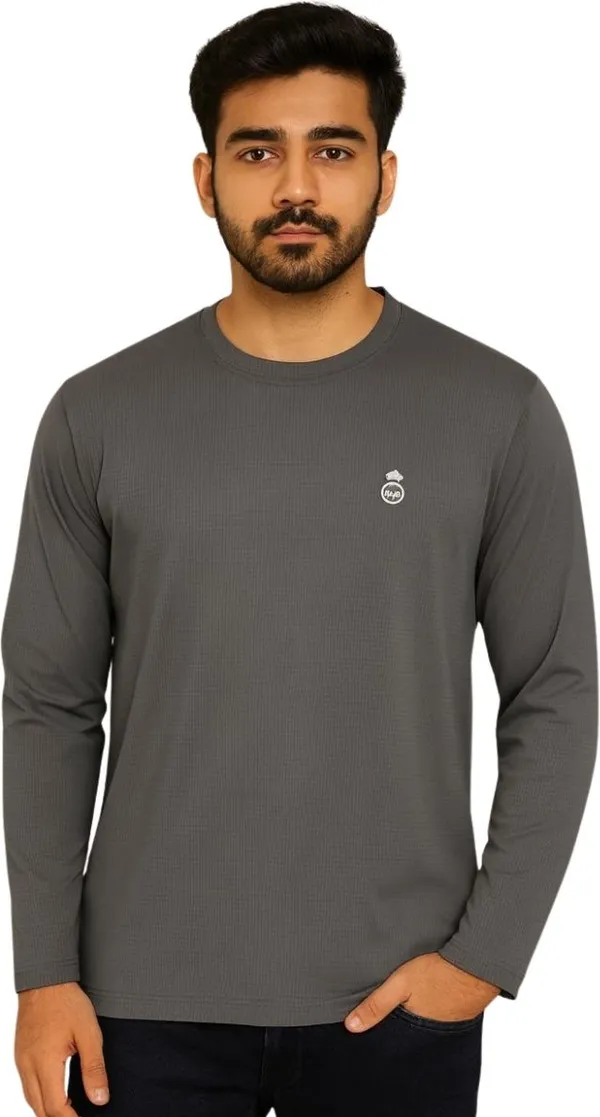 Light_Blue_Cotton_Blend_Solid_Round_Neck_T-Shirt_For_Men