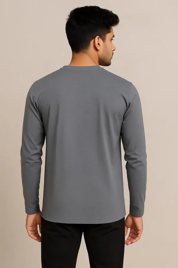 Light_Blue_Cotton_Blend_Solid_Round_Neck_T-Shirt_For_Men