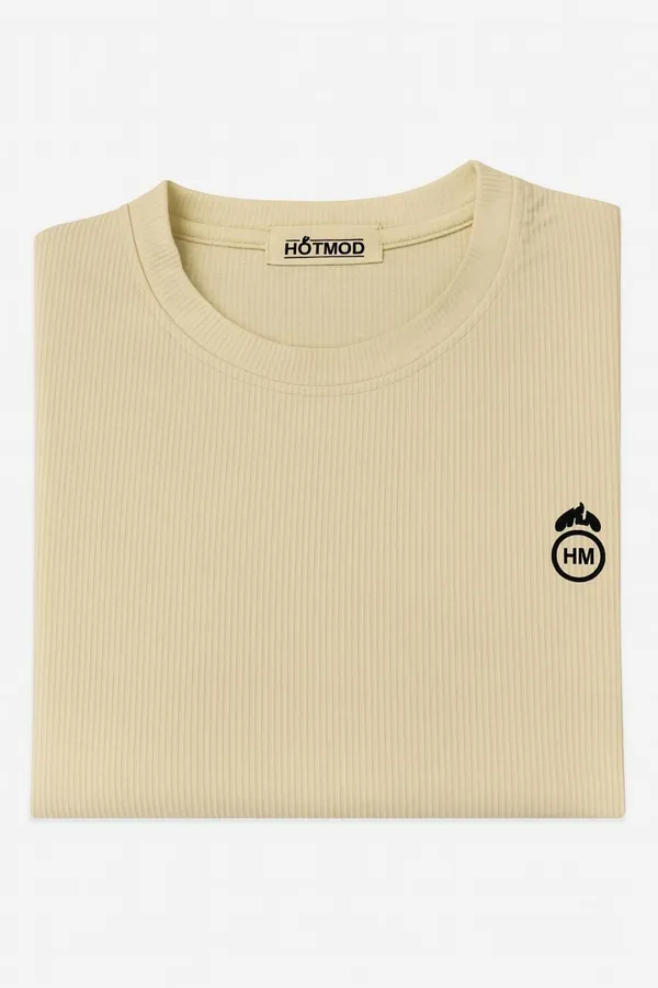 Beige_Cotton_Blend_Solid_Round_Neck_T-Shirt_For_Men