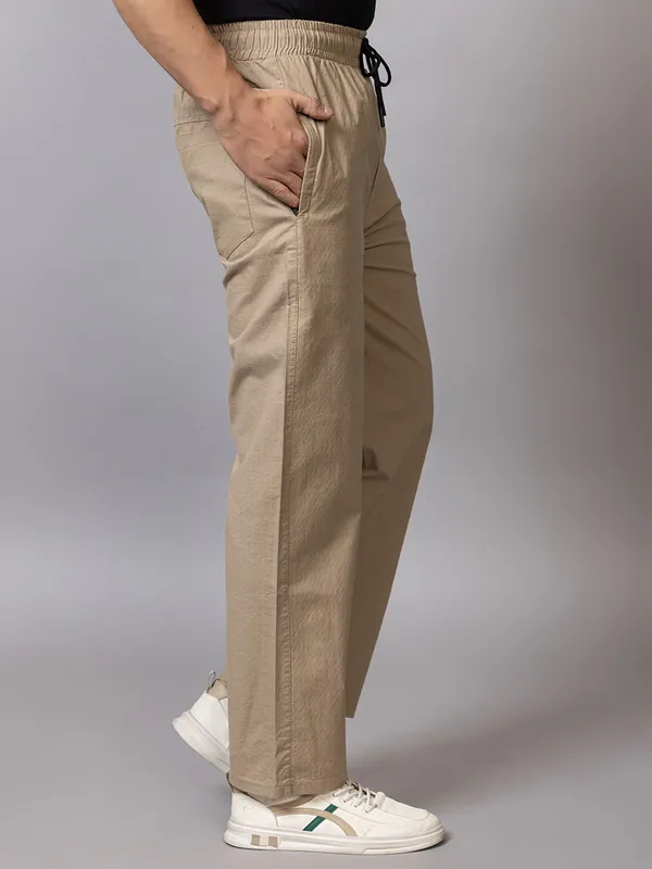 Beige_Cotton_Blend_Solid_Track_Pants_For_Men