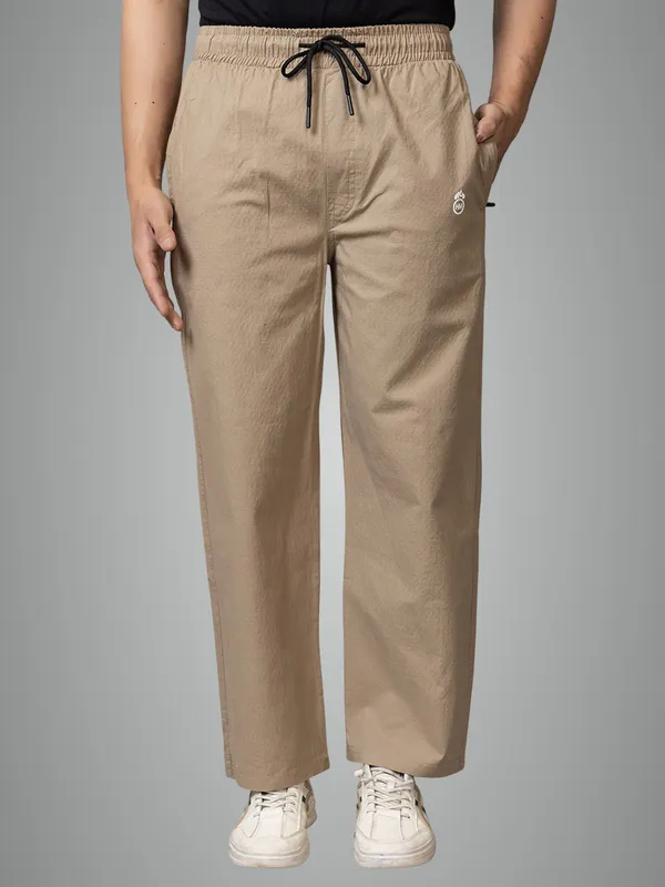 Beige_Cotton_Blend_Solid_Track_Pants_For_Men