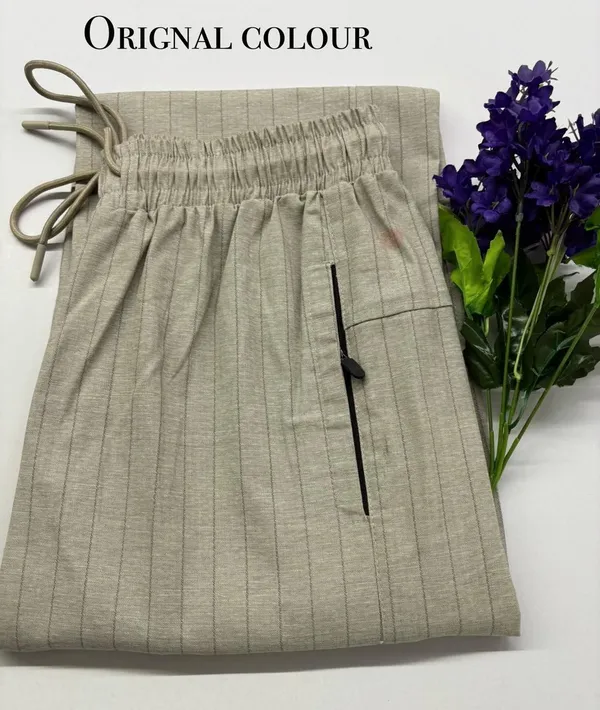 Beige_Pure_Cotton_Striped_Track_Pants_For_Men
