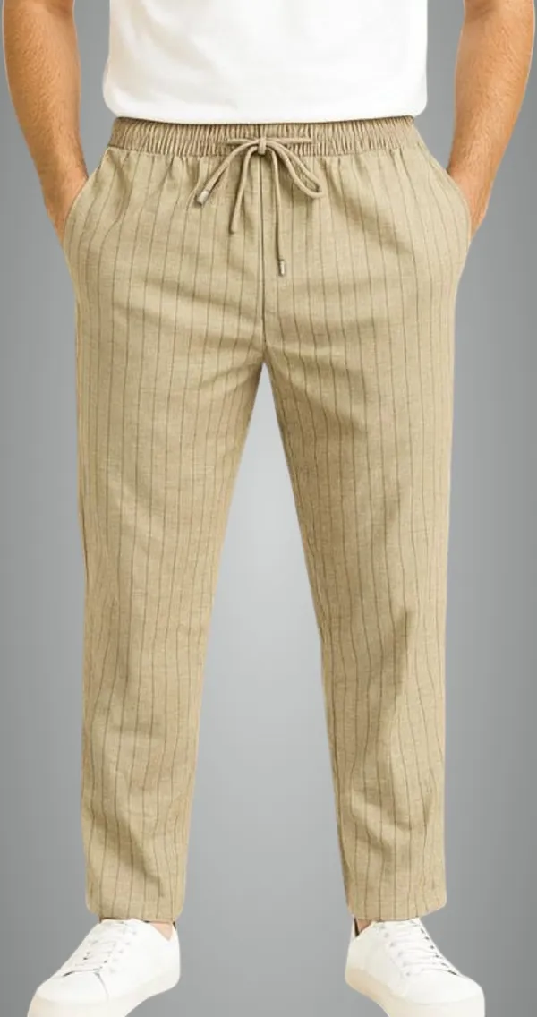 Beige_Pure_Cotton_Striped_Track_Pants_For_Men