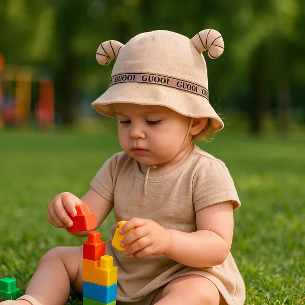 Beige_Pure_Cotton_Cap_For_Boys_&_Girls