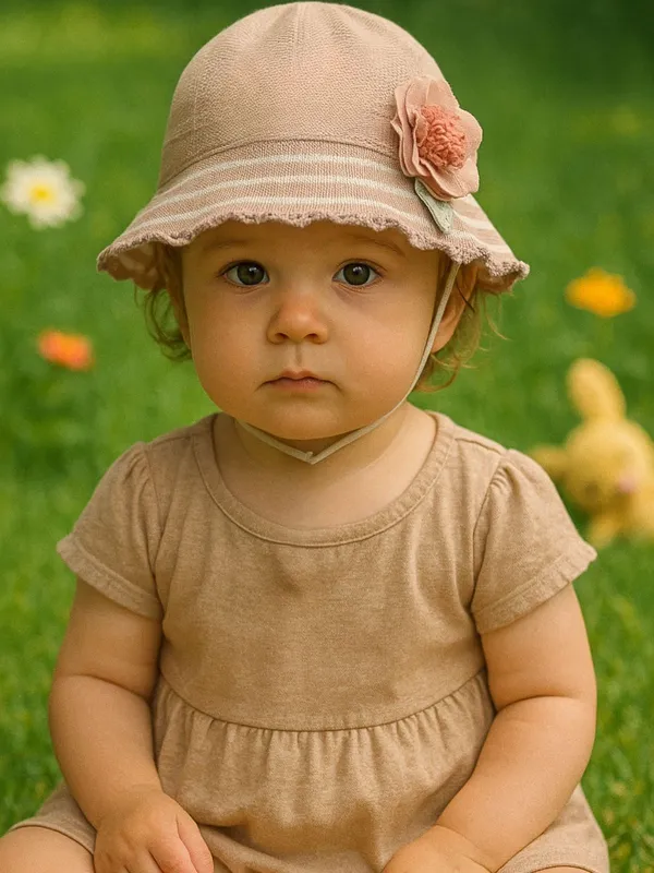 Beige_Pure_Cotton_Cap_For_Boys_&_Girls