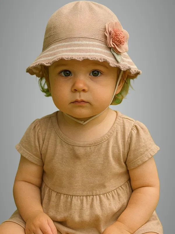 Beige_Pure_Cotton_Cap_For_Boys_&_Girls