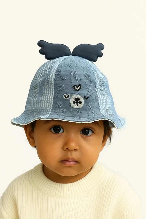 Grey_Pure_Cotton_Cap_For_Boys_&_Girls