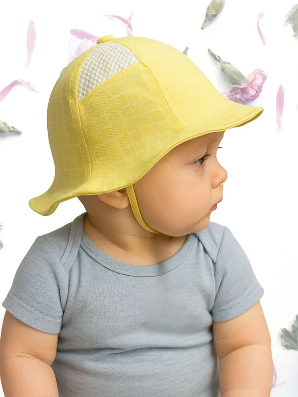 Yellow_Pure_Cotton_Cap_For_Boys_&_Girls