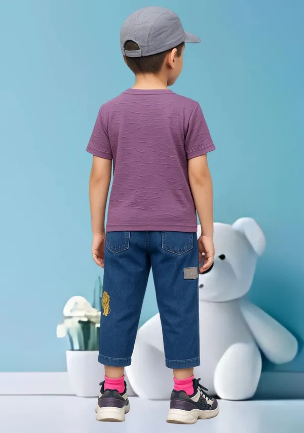 Purple_Pure_Cotton_Casual_T-Shirt_Capri_For_Boys