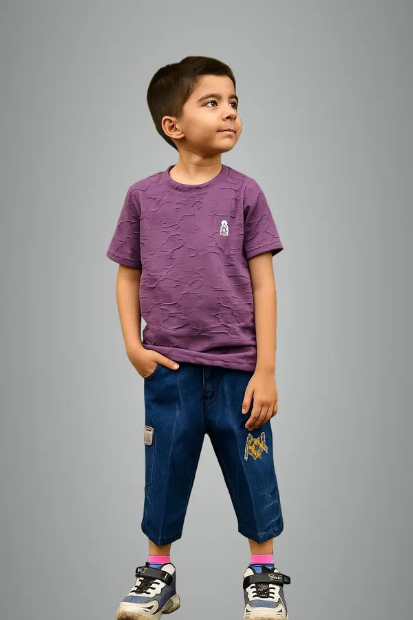 Purple_Pure_Cotton_Casual_T-Shirt_Capri_For_Boys