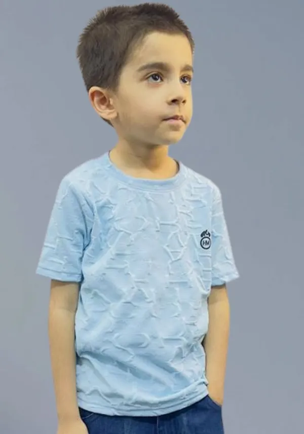 Blue_Pure_Cotton_Casual_T-Shirt_Capri_For_Boys