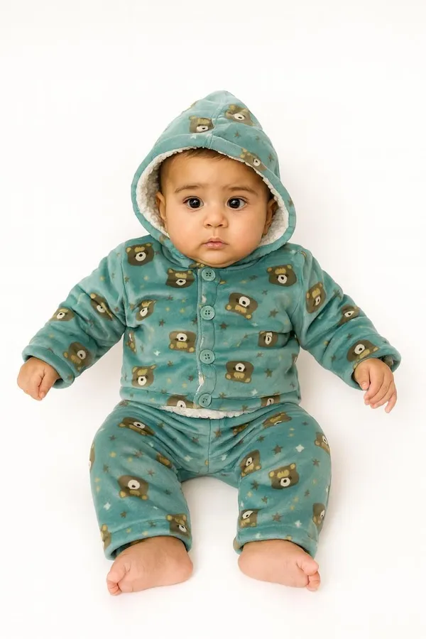 Pastel_Green_Wool_Casual_T-Shirt_Pyjama_For_Baby_Boys_&_Baby_Girls