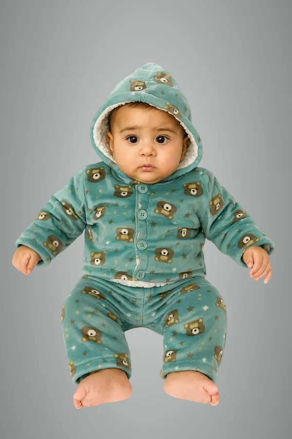 Pastel_Green_Wool_Casual_T-Shirt_Pyjama_For_Baby_Boys_&_Baby_Girls