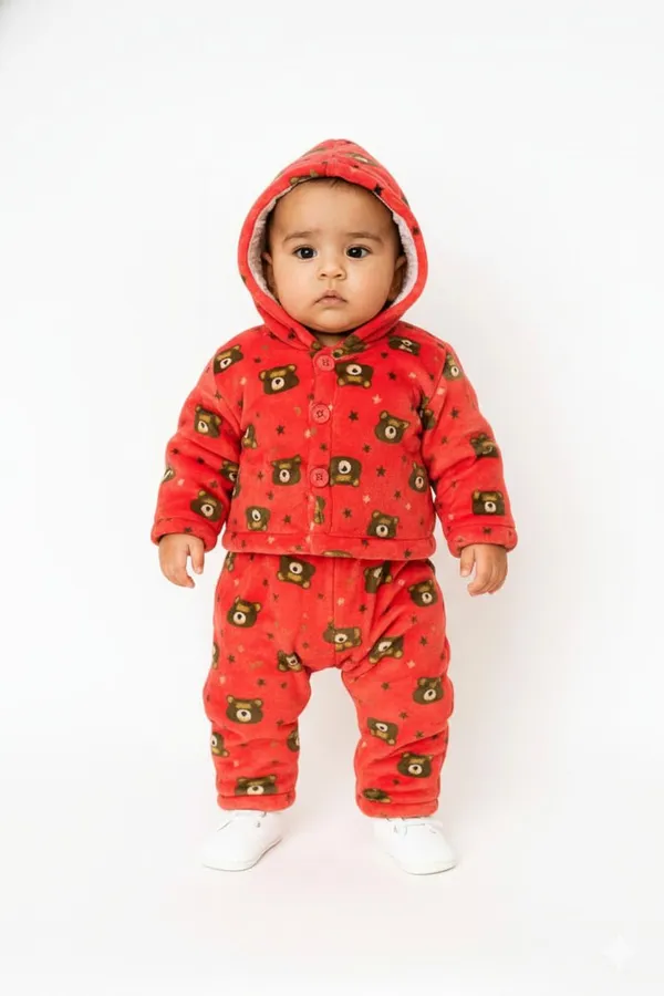 Red_Wool_Casual_T-Shirt_Pyjama_For_Baby_Boys_&_Baby_Girls