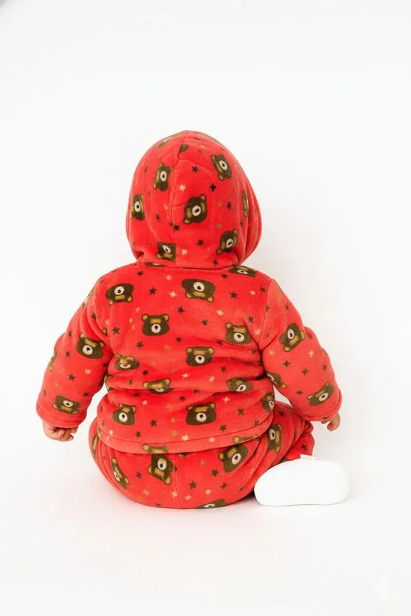 Red_Wool_Casual_T-Shirt_Pyjama_For_Baby_Boys_&_Baby_Girls
