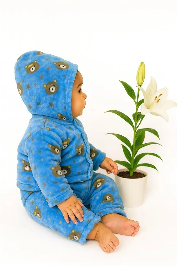 Light_Blue_Wool_Casual_T-Shirt_Pyjama_For_Baby_Boys_&_Baby_Girls