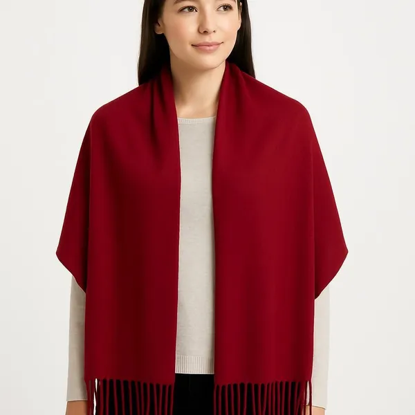 Maroon_Wool_Solid_Shawl_For_Women