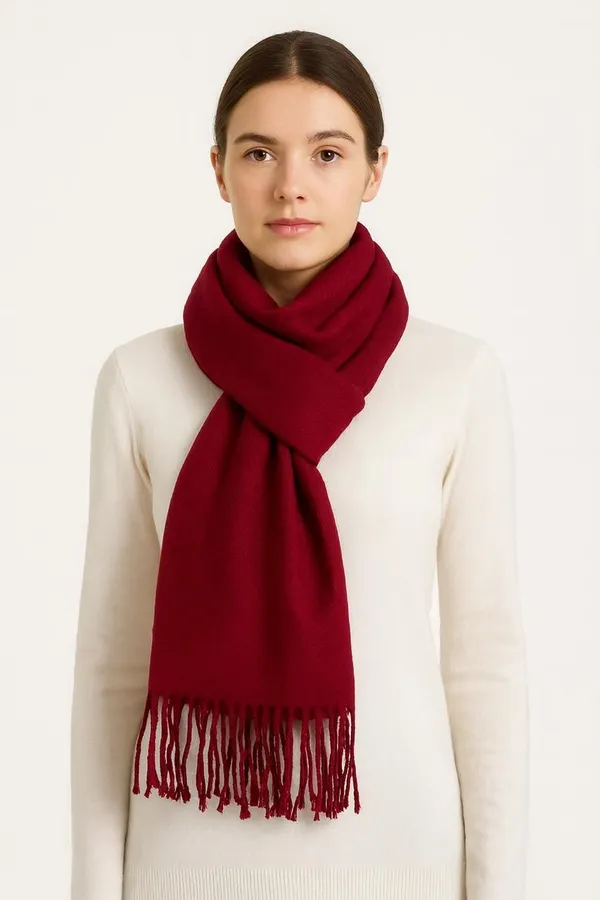 Maroon_Wool_Solid_Shawl_For_Women