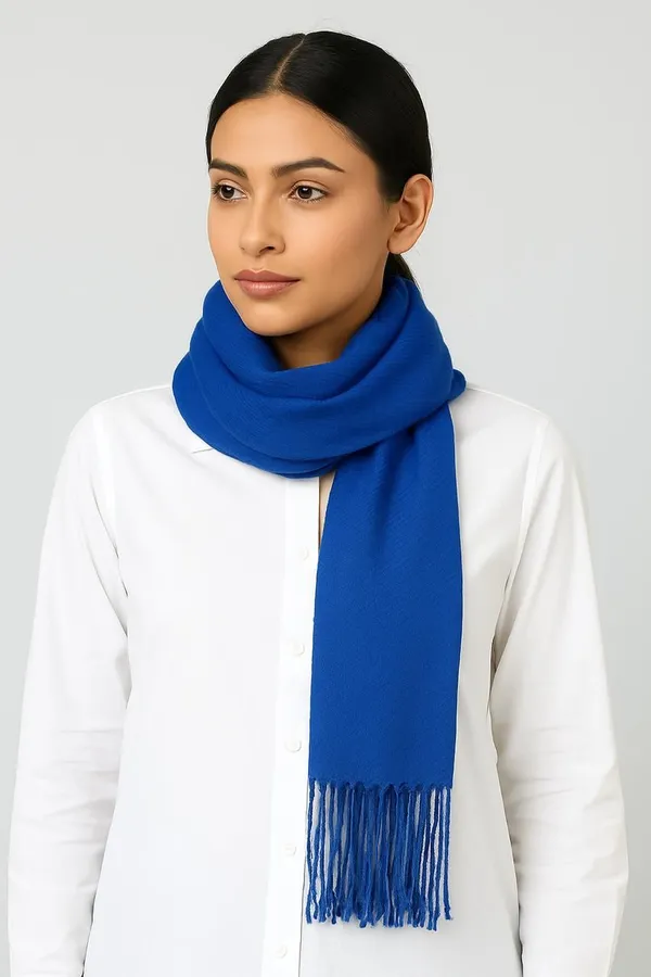 Blue_Wool_Solid_Shawl_For_Women
