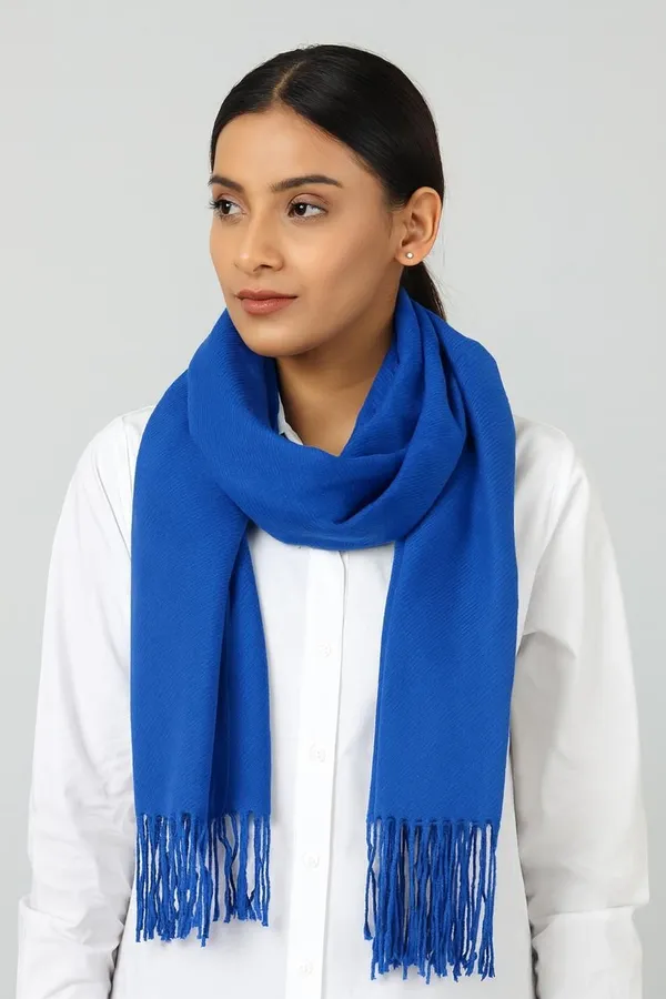 Blue_Wool_Solid_Shawl_For_Women