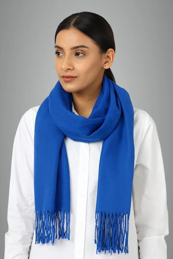 Blue_Wool_Solid_Shawl_For_Women