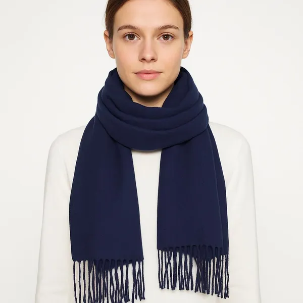 Dark_Blue_Wool_Solid_Shawl_For_Women