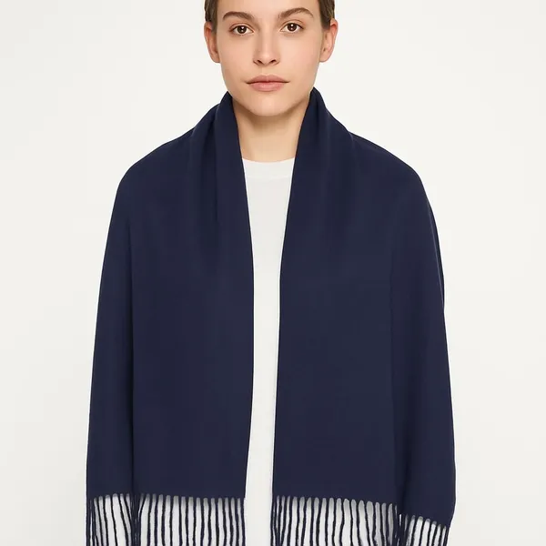 Dark_Blue_Wool_Solid_Shawl_For_Women