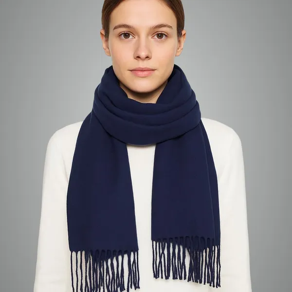 Dark_Blue_Wool_Solid_Shawl_For_Women