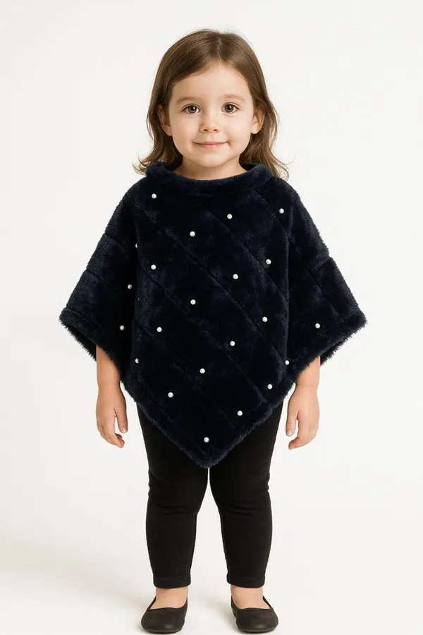 Black_Velvet_Poncho_For_Girls