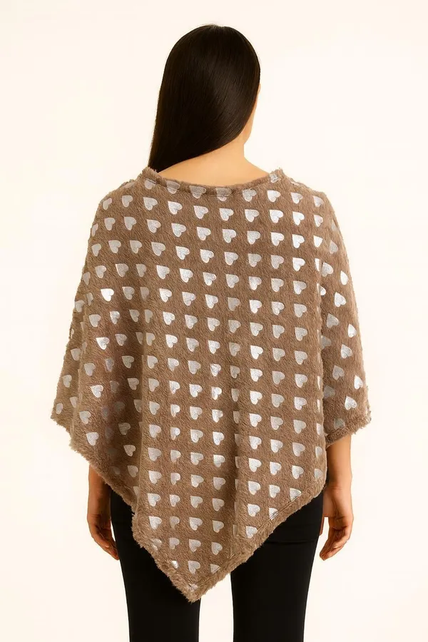 Brown_Velvet_Poncho_For_Women