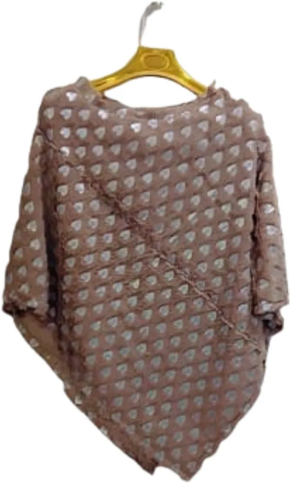 Brown_Velvet_Poncho_For_Women